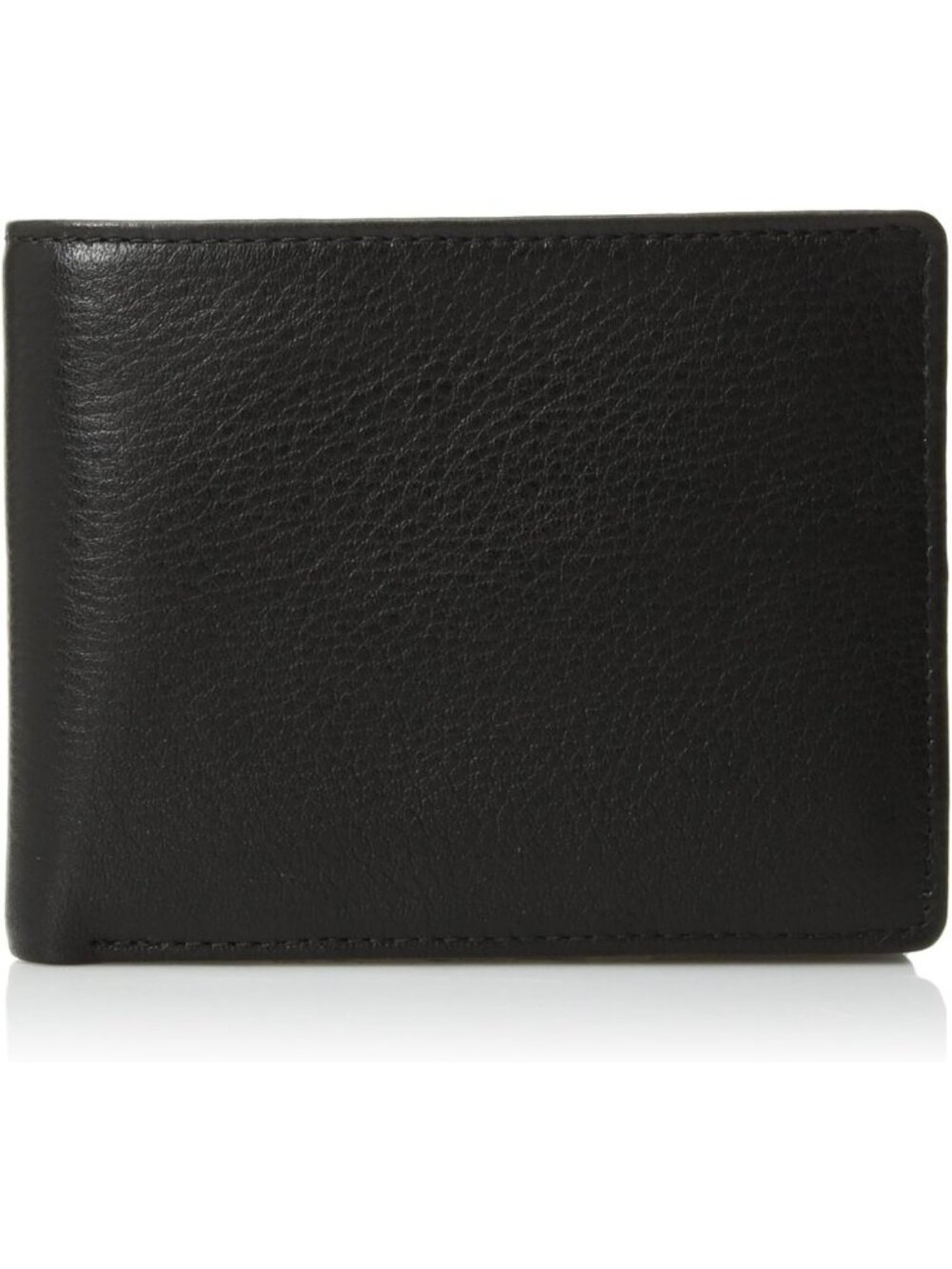 Men's 100% Leather Bifold Wallet with Passcase, Durable & Versatile, Black